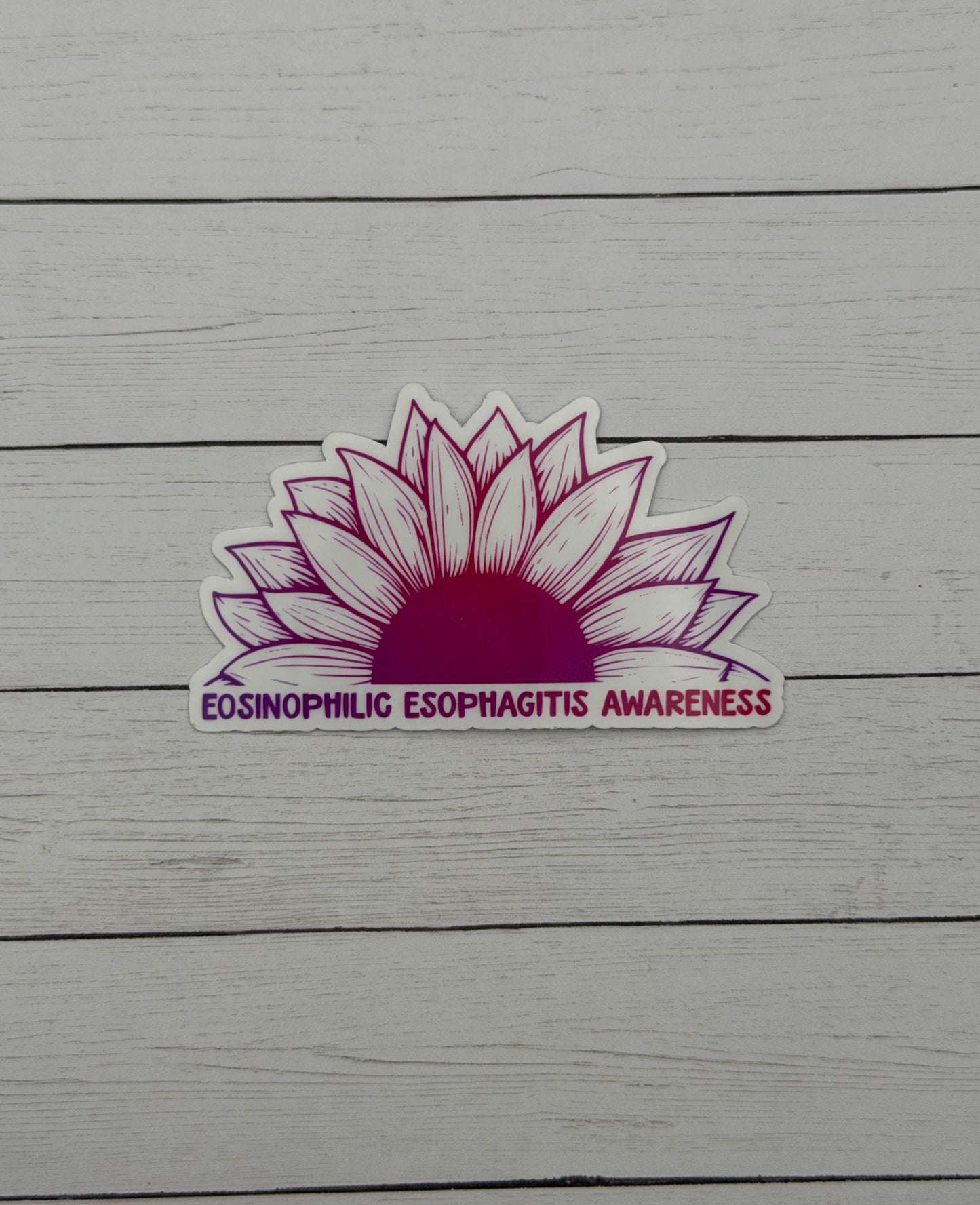 Eosinophilic Esophagitis Awareness Sunflower Sticker or Magnet | EoE