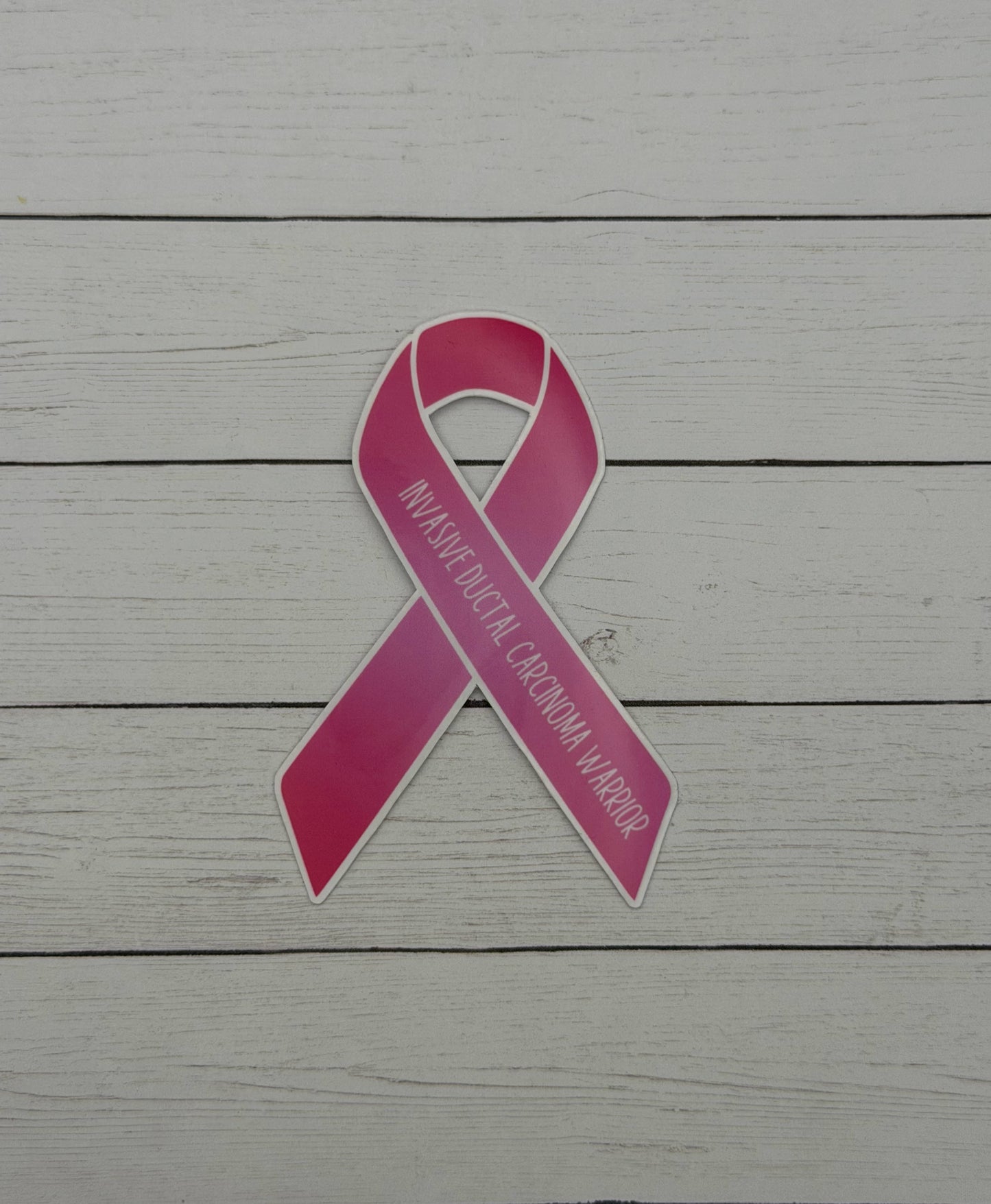 Invasive Ductal Carcinoma (IDC) Warrior Ribbon Sticker or Magnet