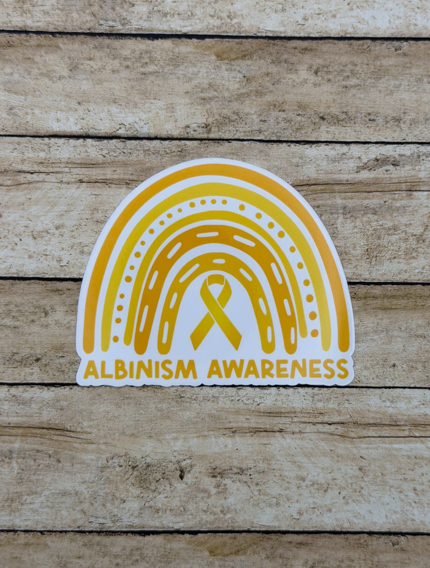 Albinism Awareness Rainbow Sticker or Magnet
