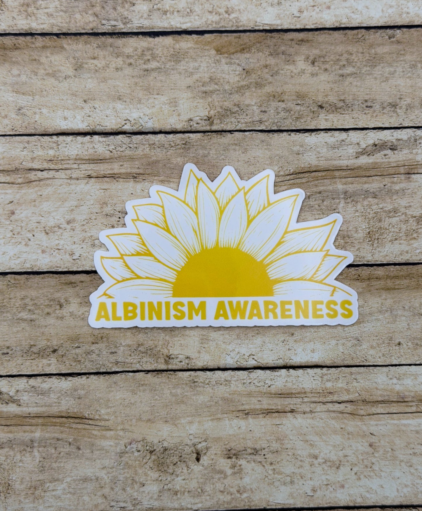 Albinism Awareness Sunflower Sticker or Magnet