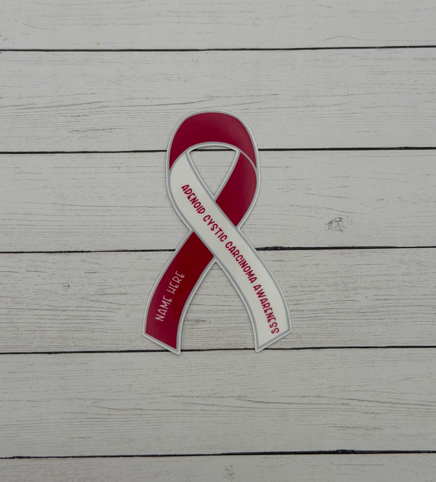 Adenoid Cystic Carcinoma Awareness Custom Ribbon Sticker