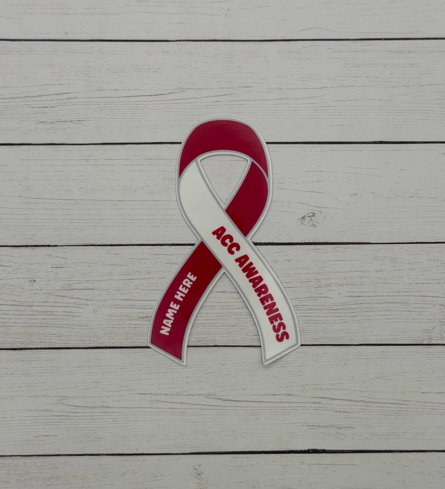 ACC Awareness Custom Ribbon Sticker | Adenoid Cystic Carcinoma