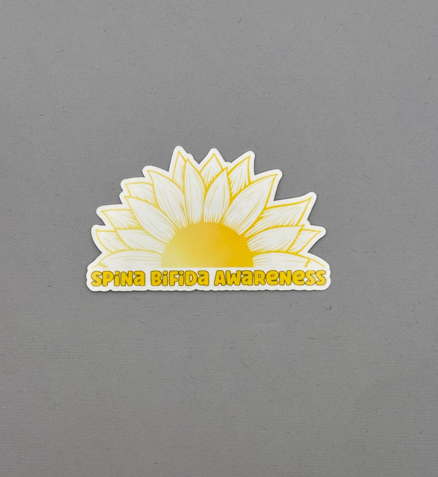 Spina Bifida Awareness Sunflower Sticker