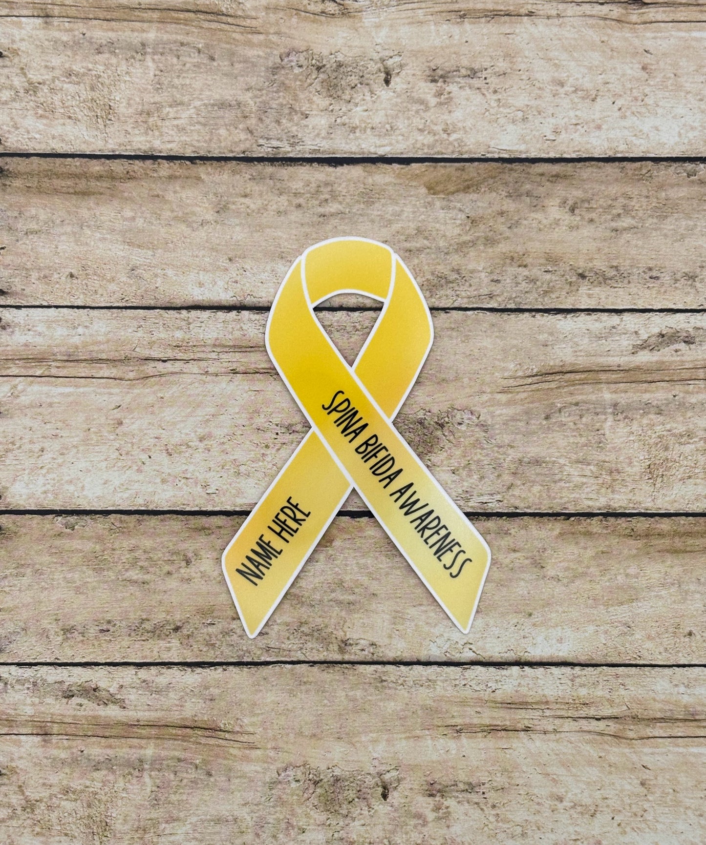 Spina Bifida Awareness Custom Ribbon Sticker