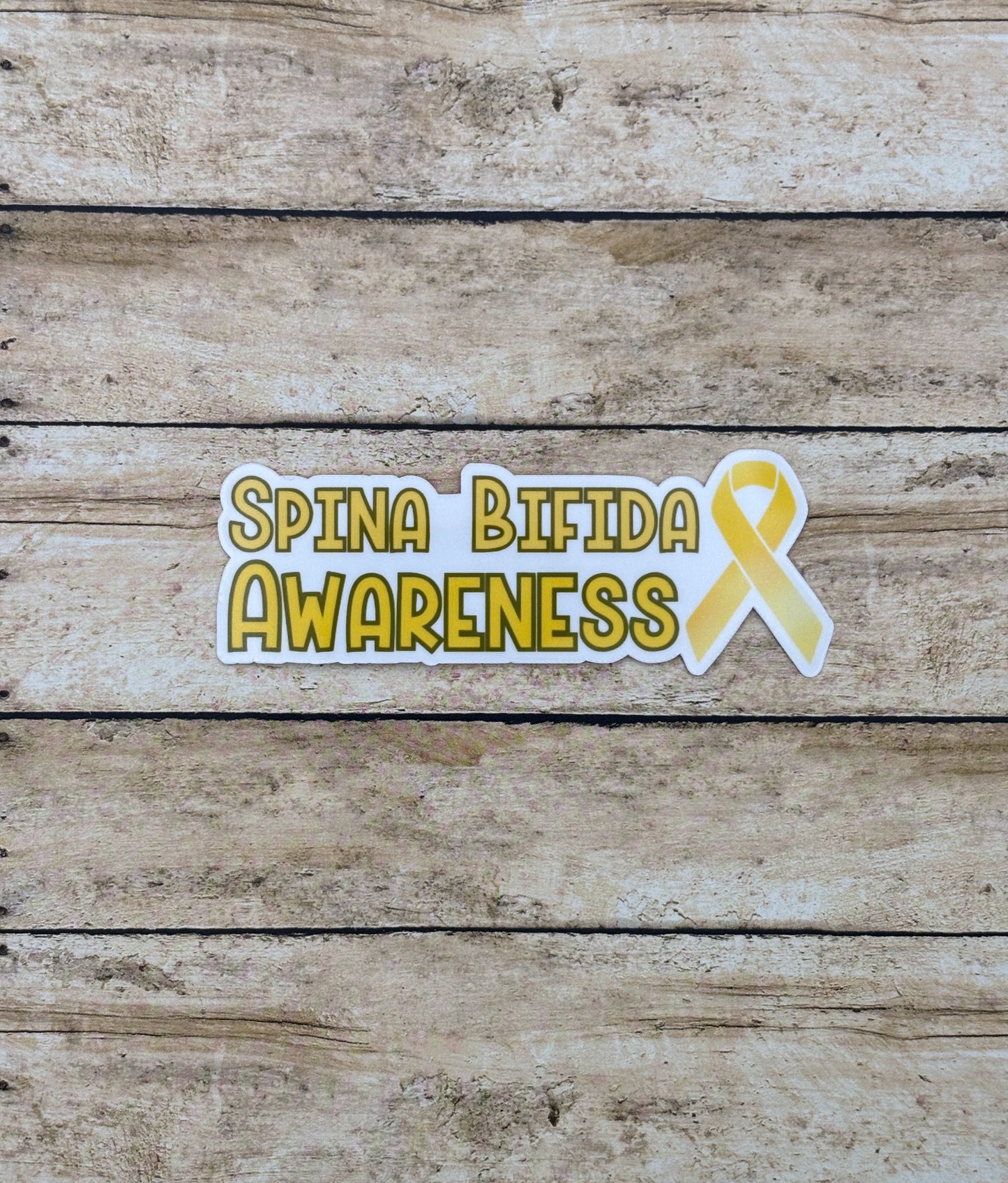 Spina Bifida Awareness with Ribbon Sticker