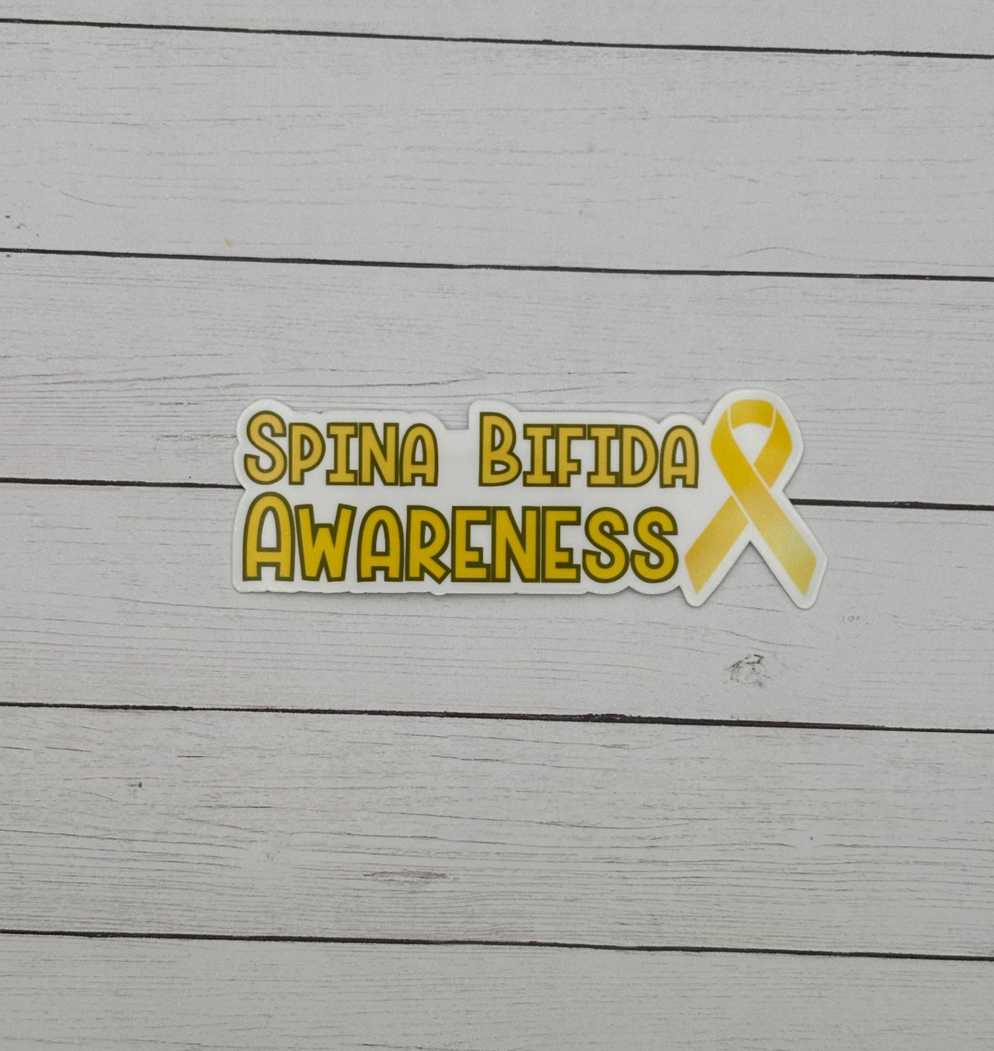 Spina Bifida Awareness with Ribbon Sticker
