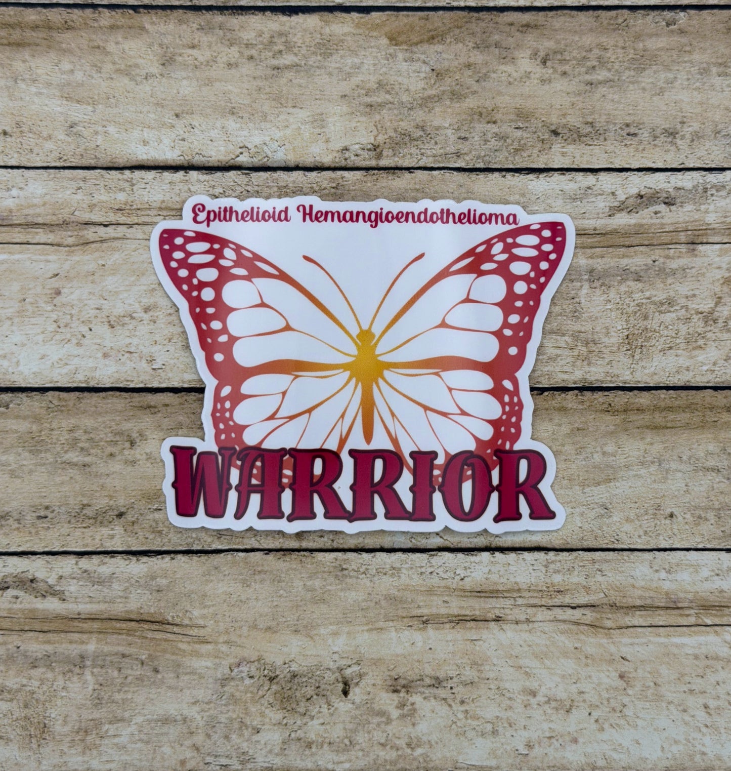 Epithelioid Hemangioendothelioma Warrior Butterfly Sticker | EHE