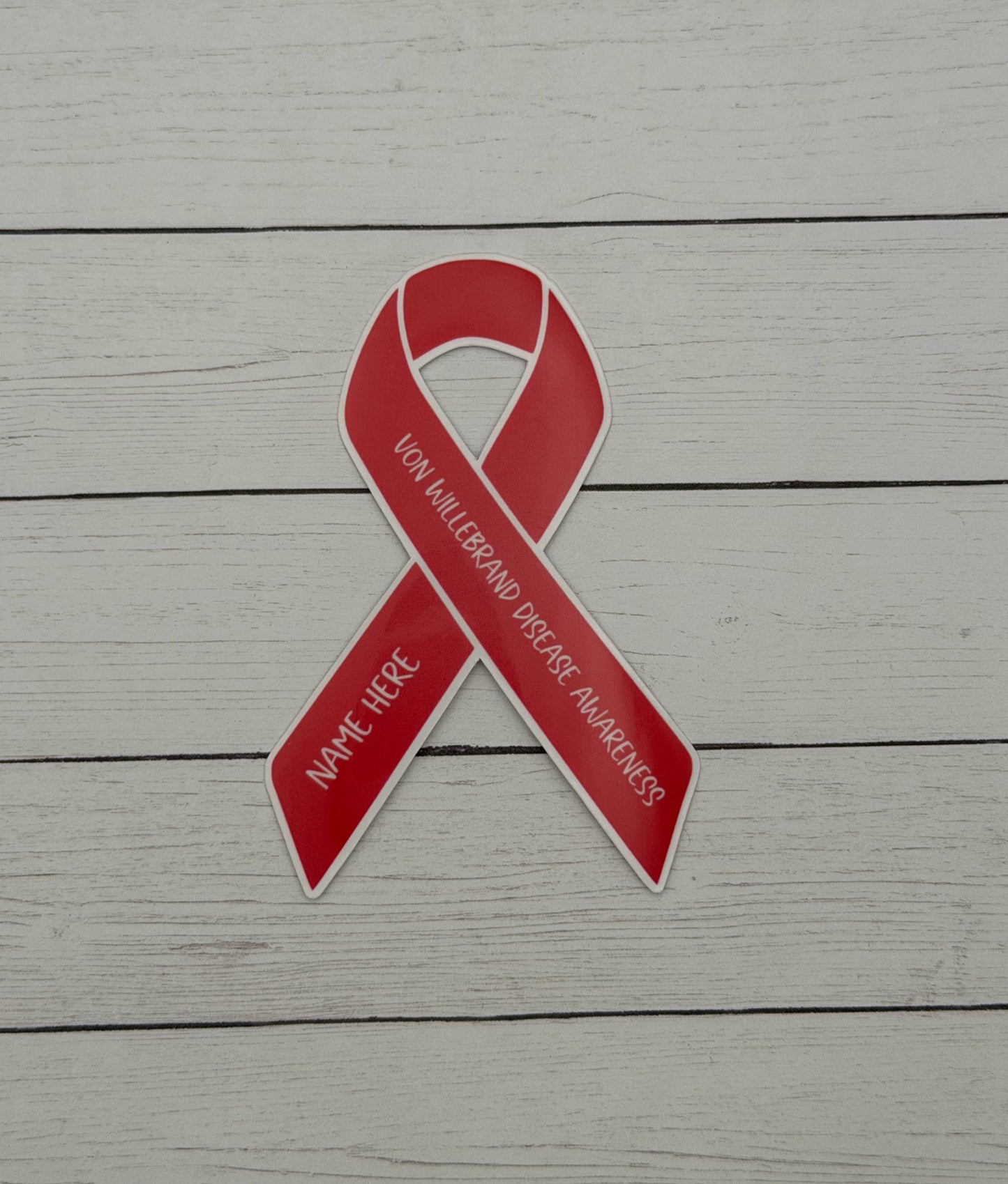 Von Willebrand Disease Awareness Custom Ribbon Sticker