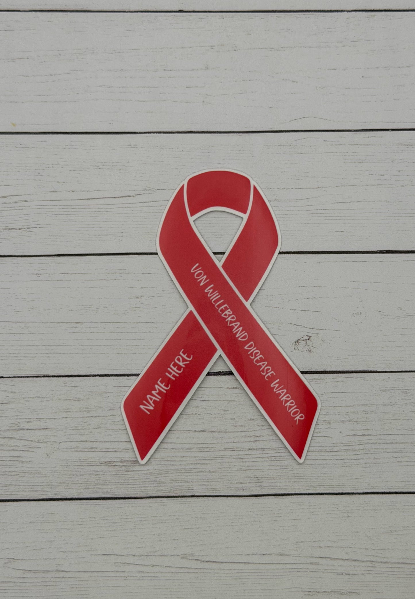 Von Willebrand Disease Warrior Custom Ribbon Sticker