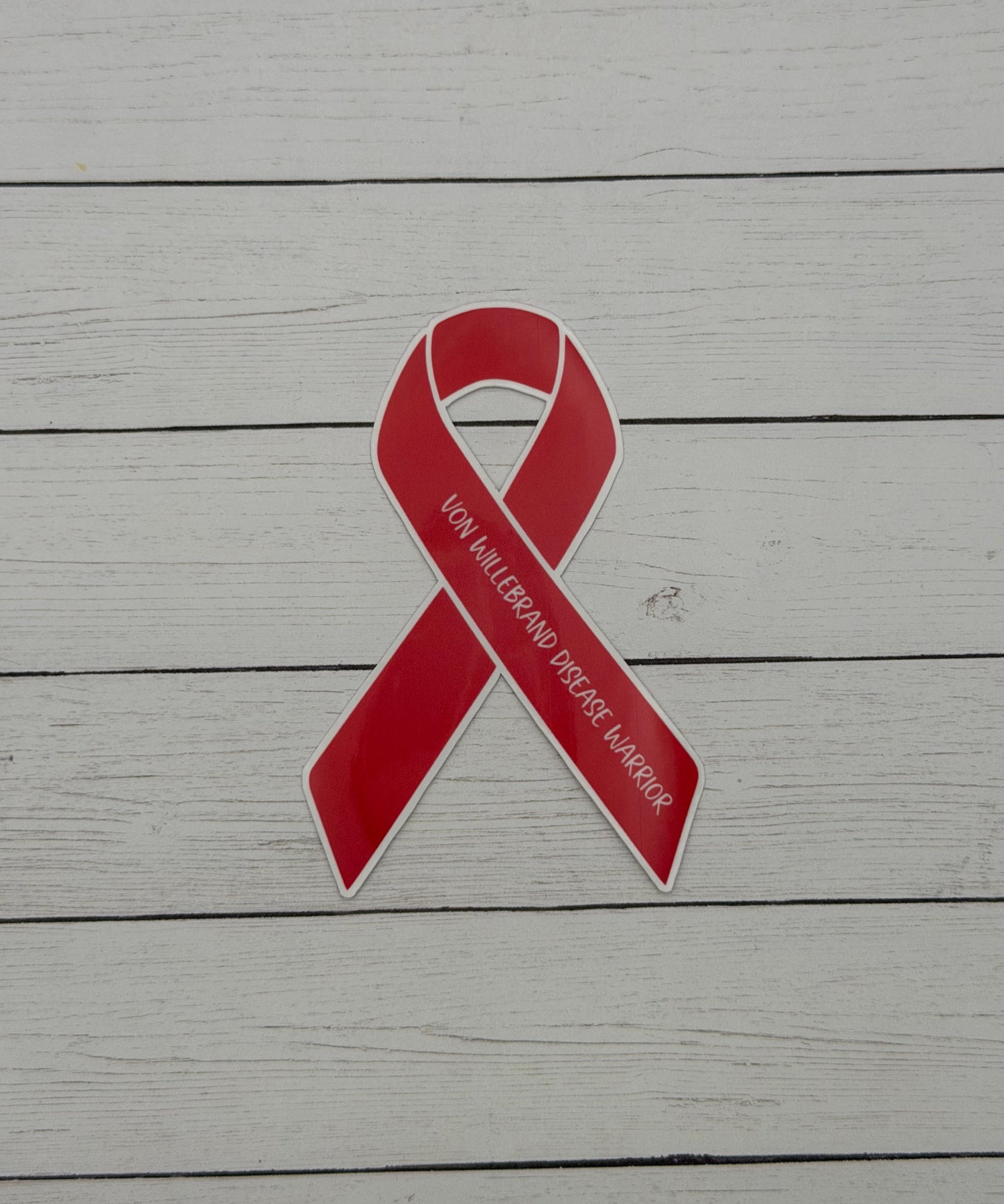 Von Willebrand Disease Warrior Ribbon Sticker