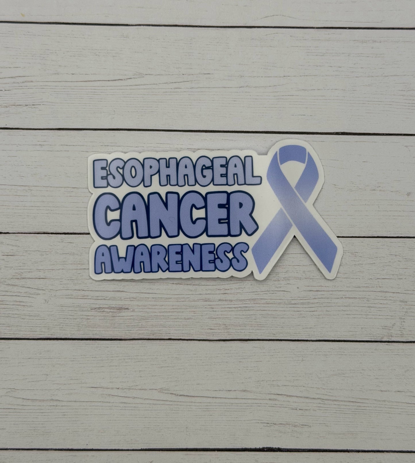 Esophageal Cancer Awareness with Ribbon Sticker