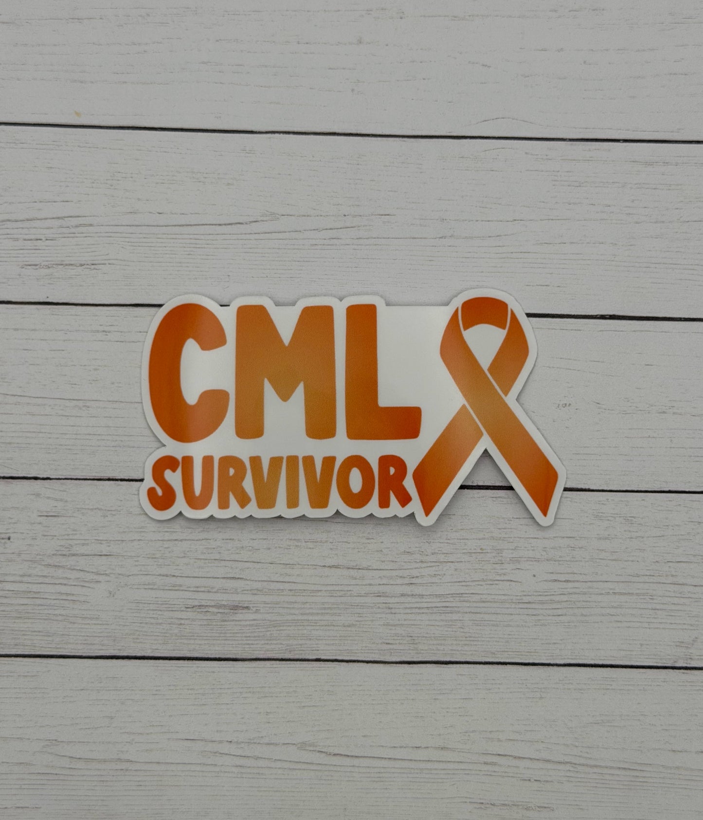 CML Survivor with Ribbon Sticker | Chronic Myeloid Leukemia