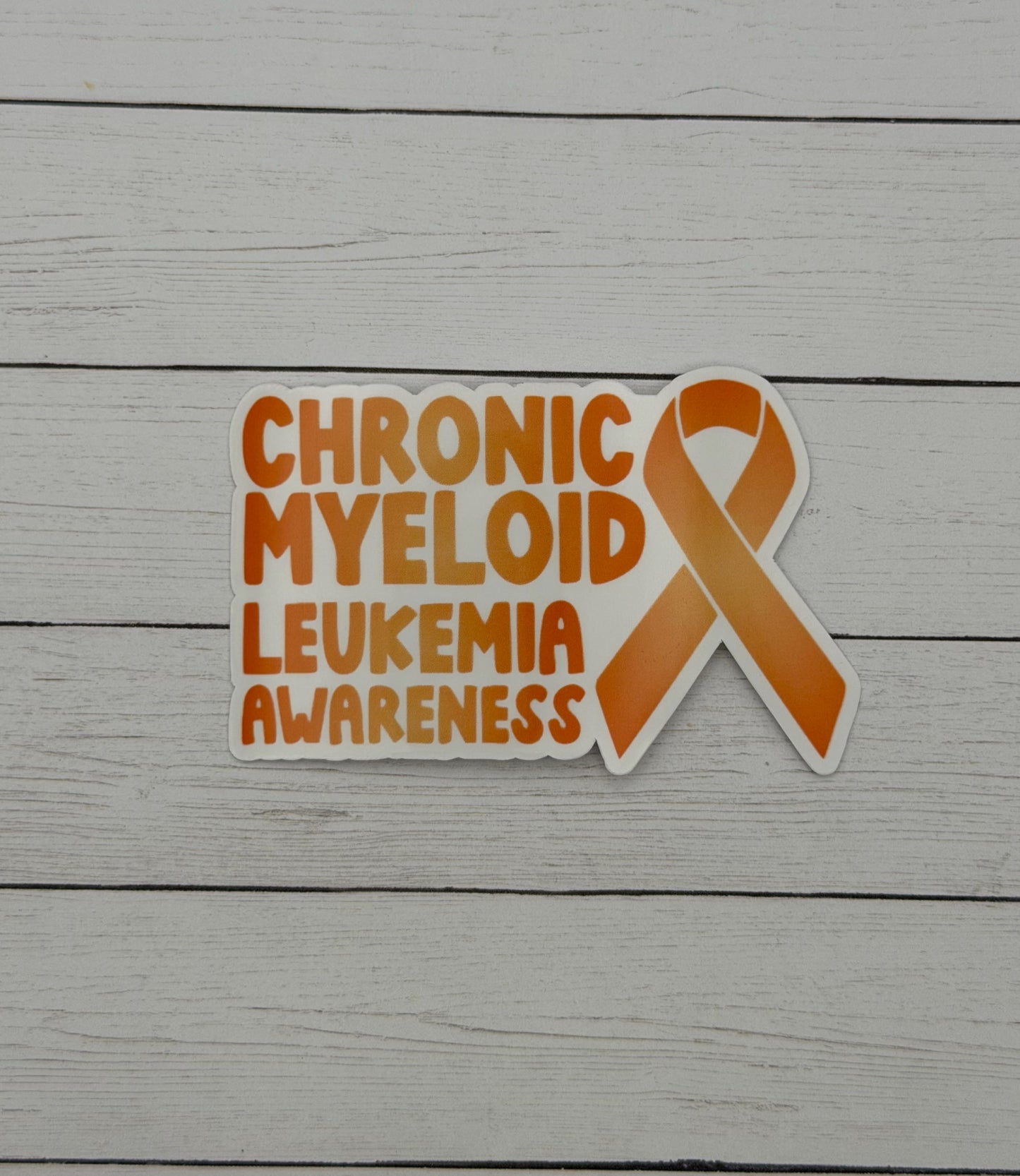 Chronic Myeloid Leukemia Awareness with Ribbon Sticker