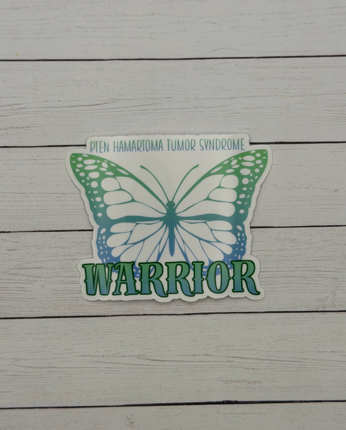 PTEN Hamartoma Tumor Syndrome Warrior Butterfly Sticker