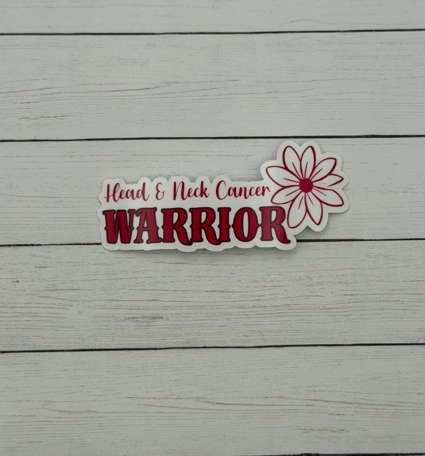 Head & Neck Cancer Warrior Flower Sticker
