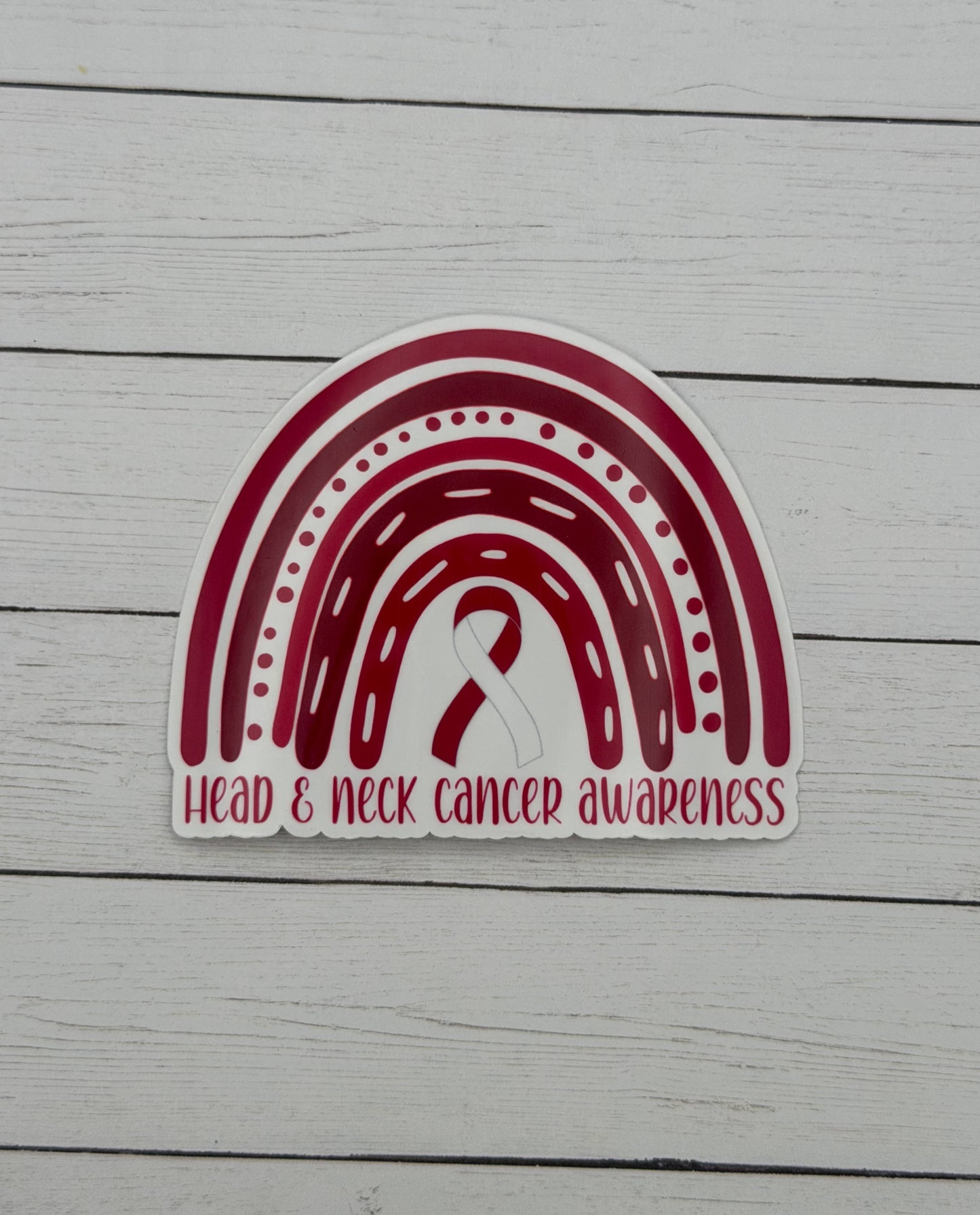 Head & Neck Cancer Awareness Rainbow Sticker