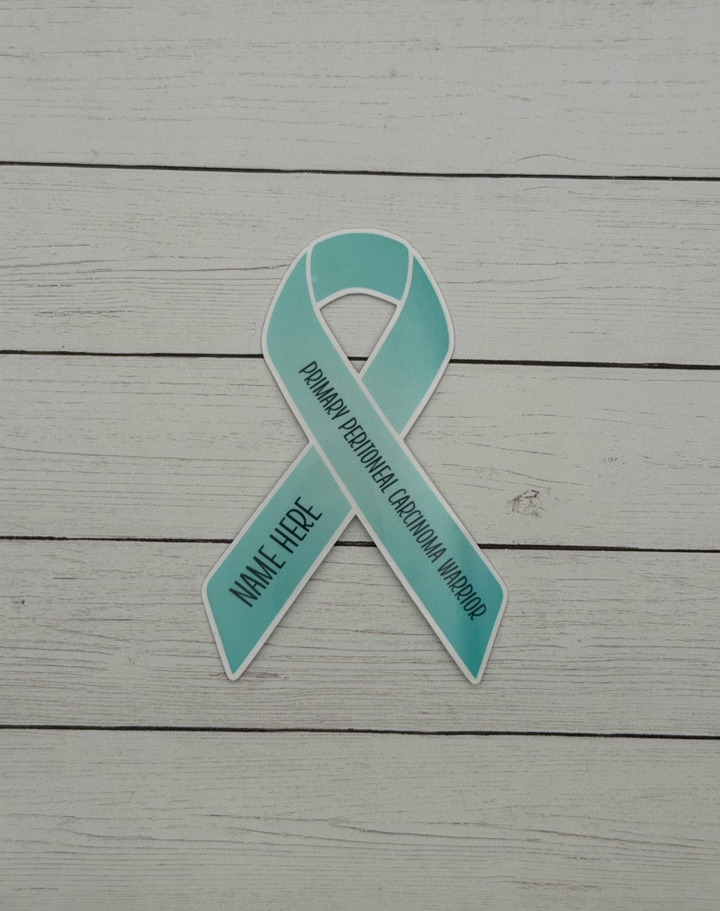 Primary Peritoneal Carcinoma Warrior Custom Ribbon Sticker