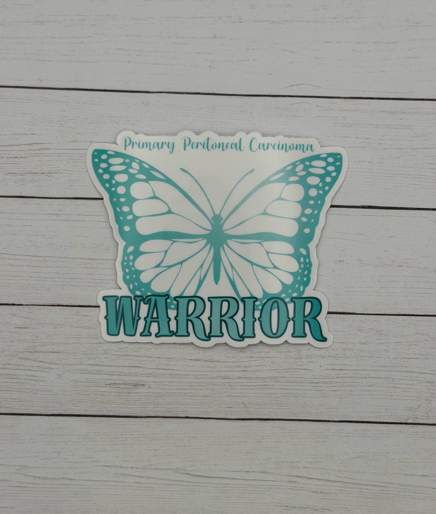 Primary Peritoneal Carcinoma Warrior Butterfly Sticker