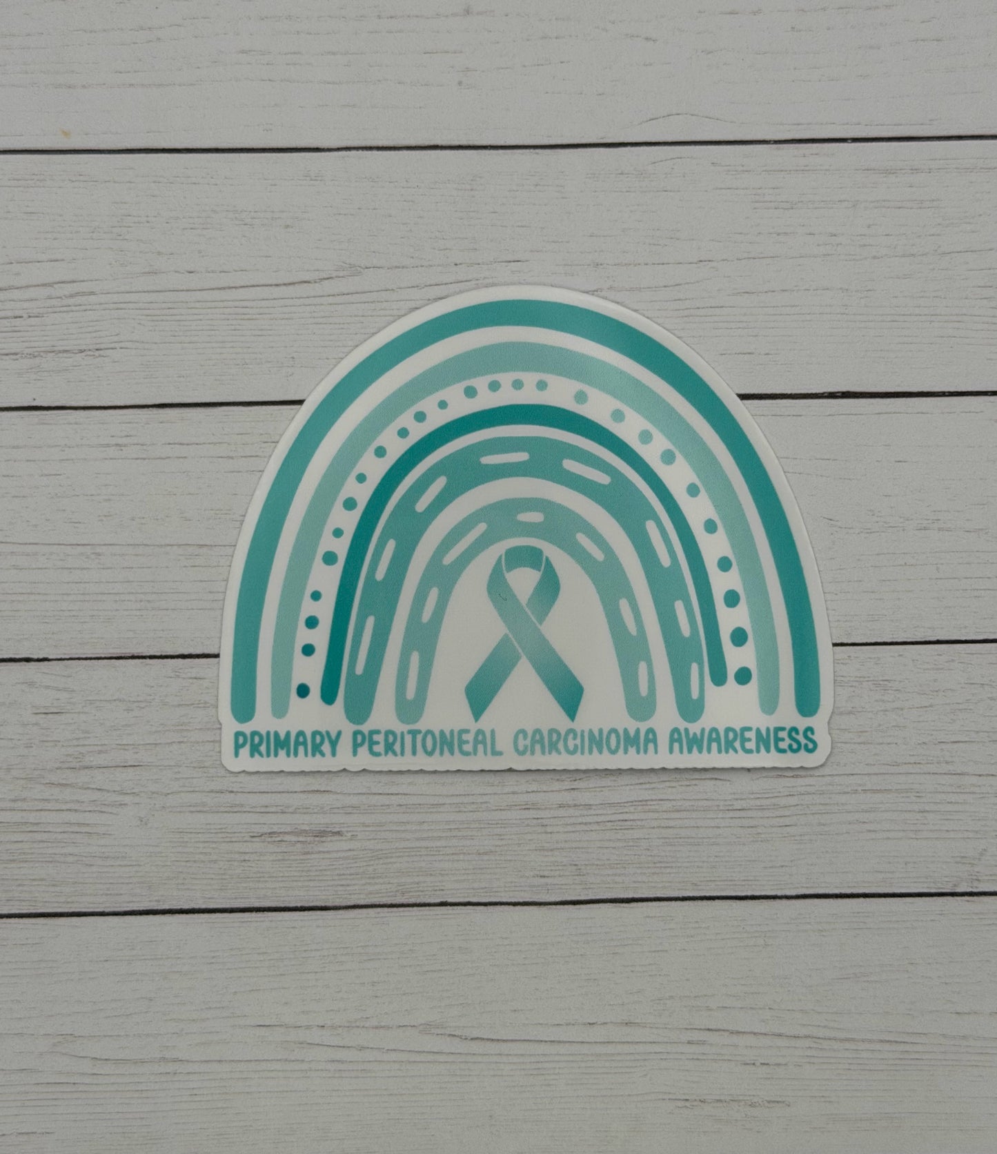 Primary Peritoneal Carcinoma Awareness Rainbow Sticker