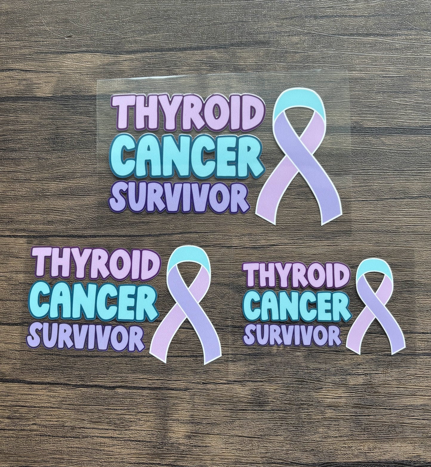 Thyroid Cancer Survivor with Ribbon Car Decal