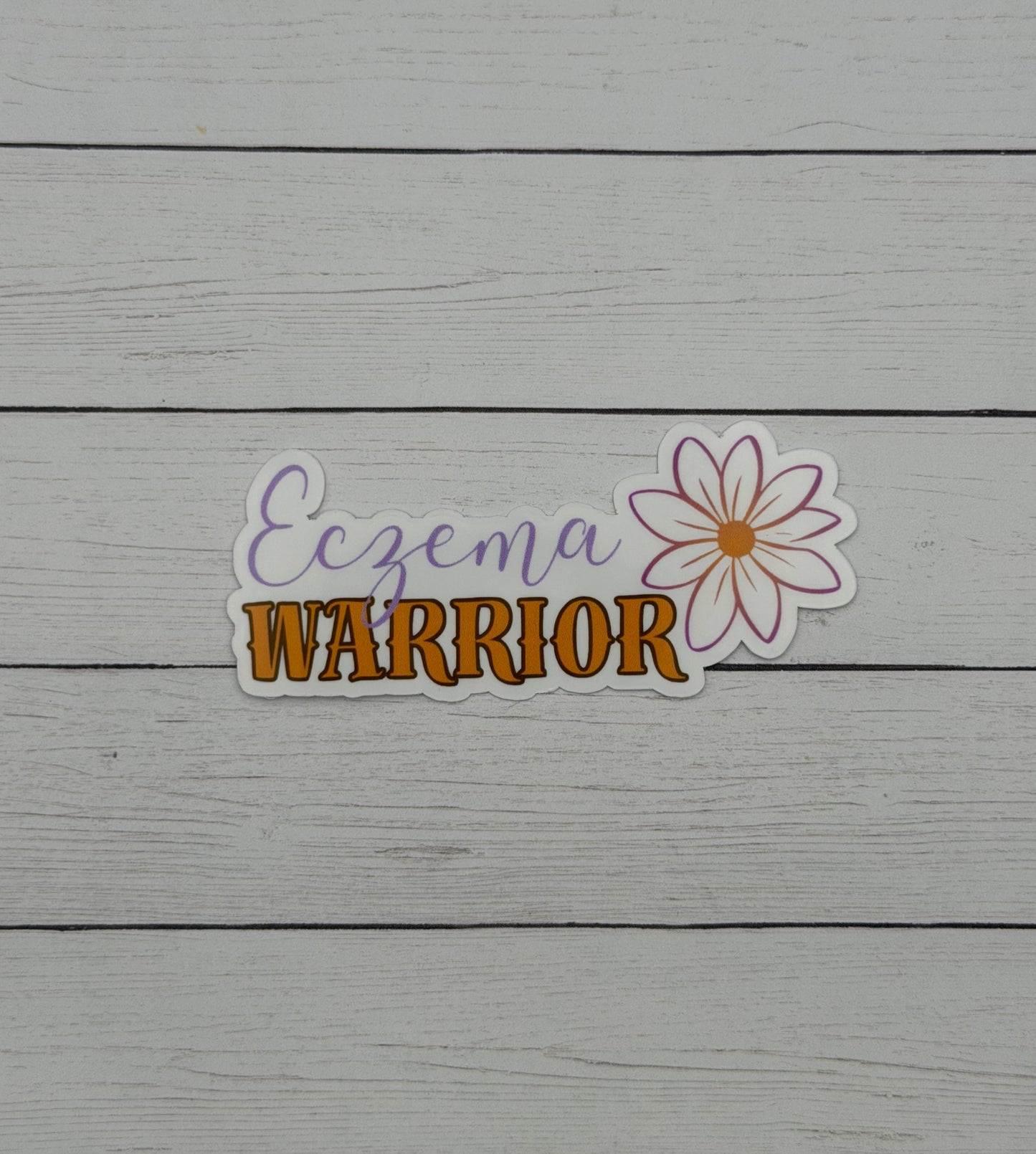 Eczema Warrior Flower Sticker