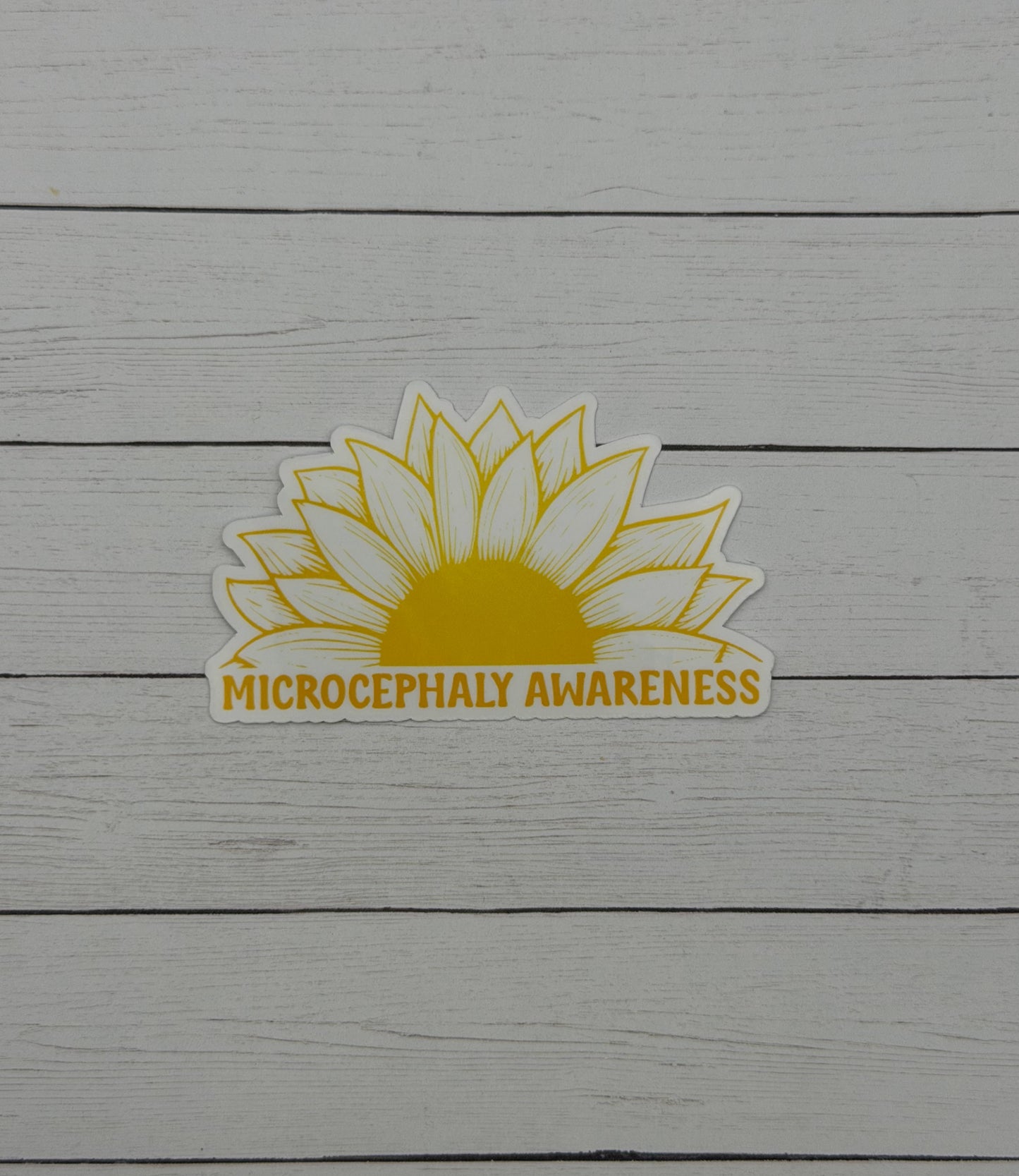 Microcephaly Awareness Sunflower Sticker or Magnet