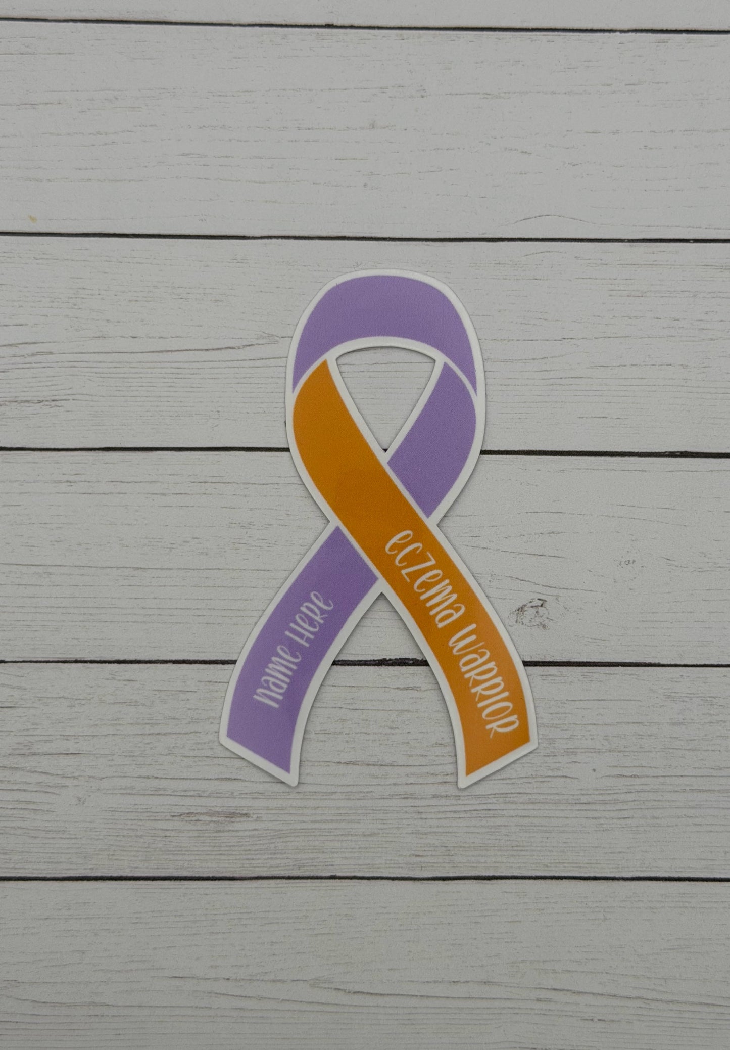 Eczema Warrior Custom Ribbon Sticker