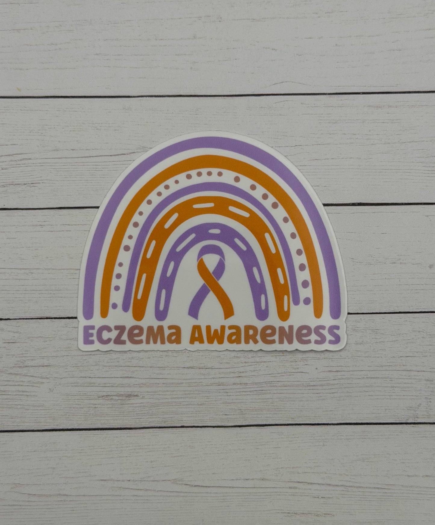 Eczema Awareness Rainbow Sticker