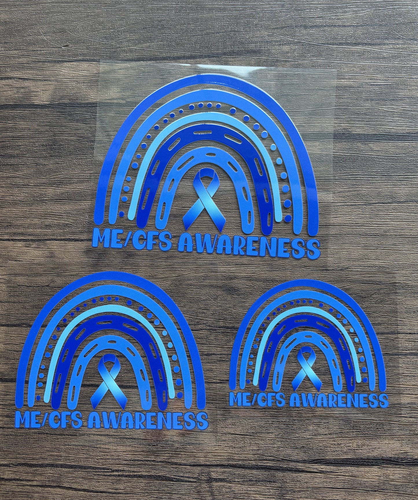 ME/CFS Awareness Rainbow Car Decal