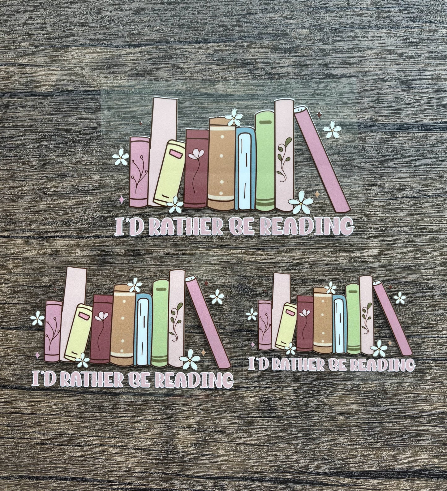 I'd Rather Be Reading Car Decal