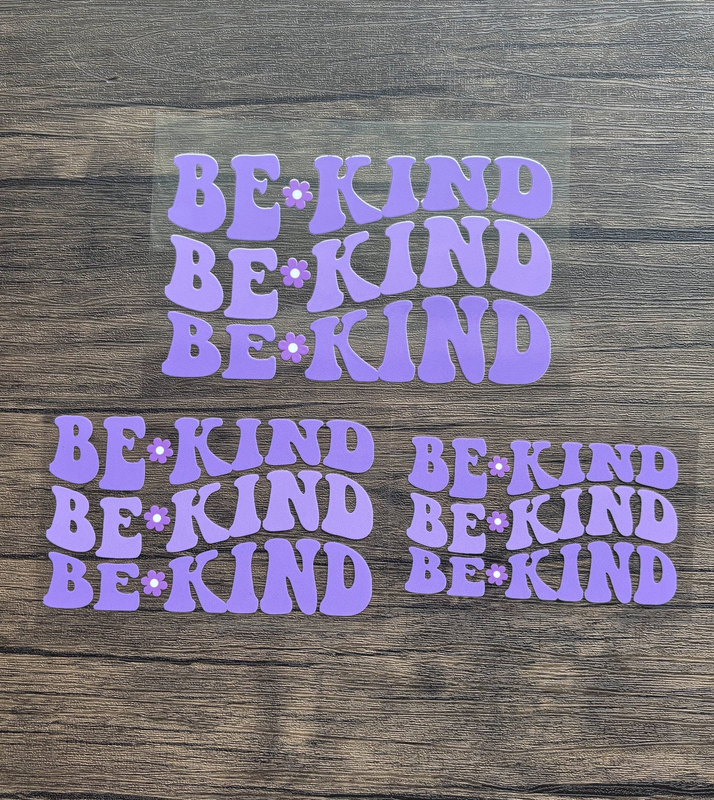 Be Kind Purple Retro Car Decal