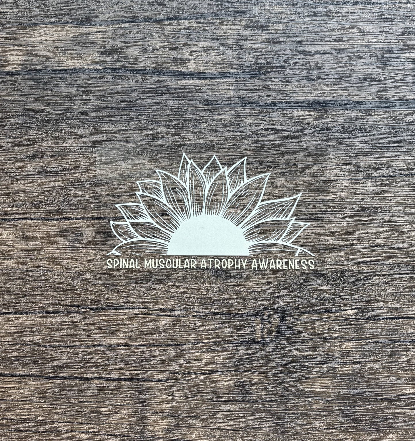 Spinal Muscular Atrophy Awareness Sunflower Car Decal
