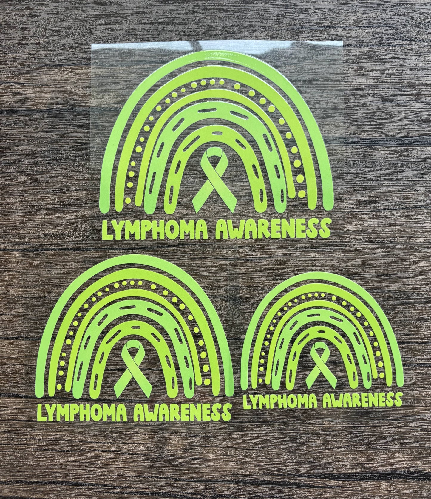 Lymphoma Awareness Rainbow Car Decal