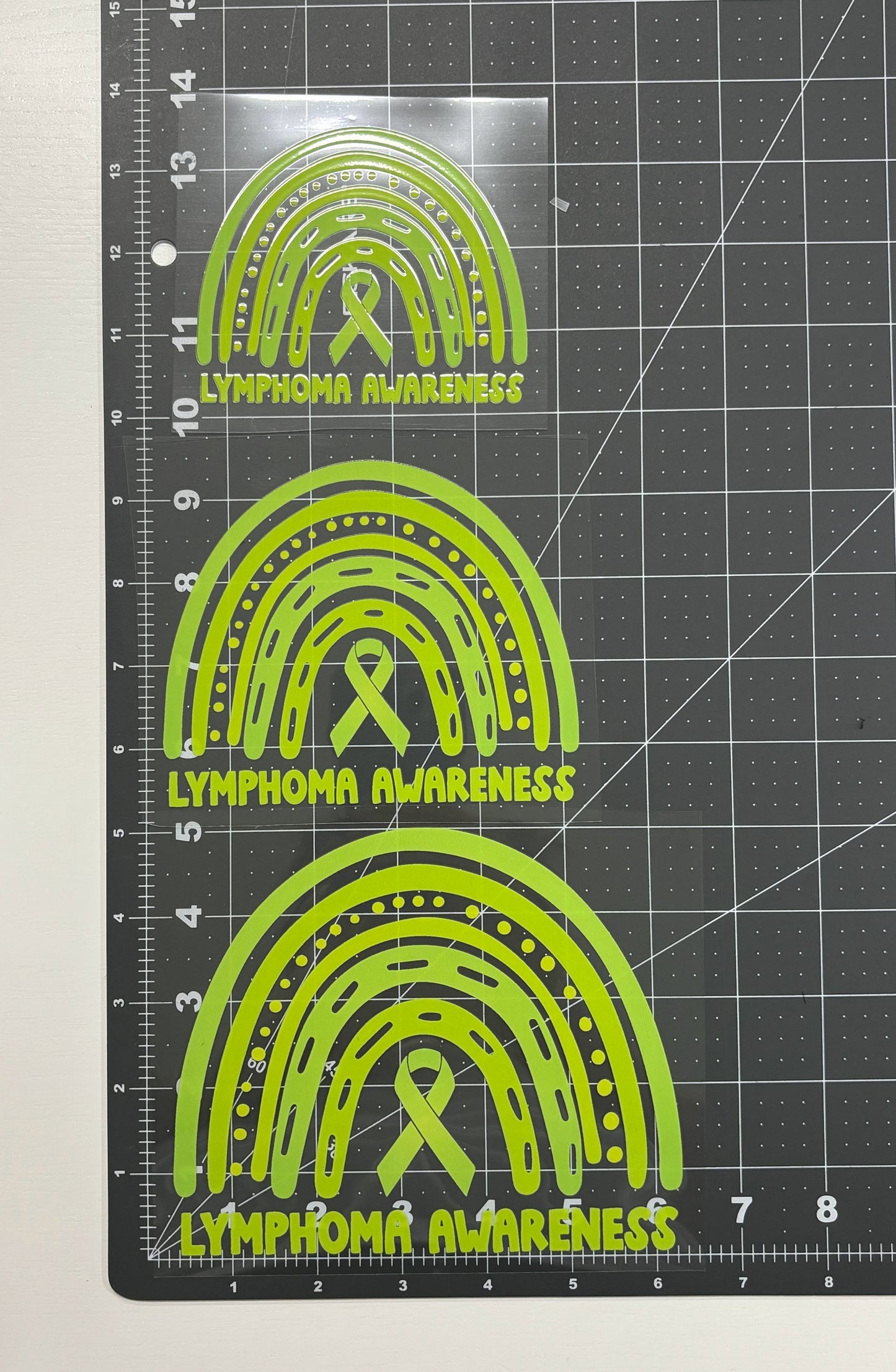 Lymphoma Awareness Rainbow Car Decal