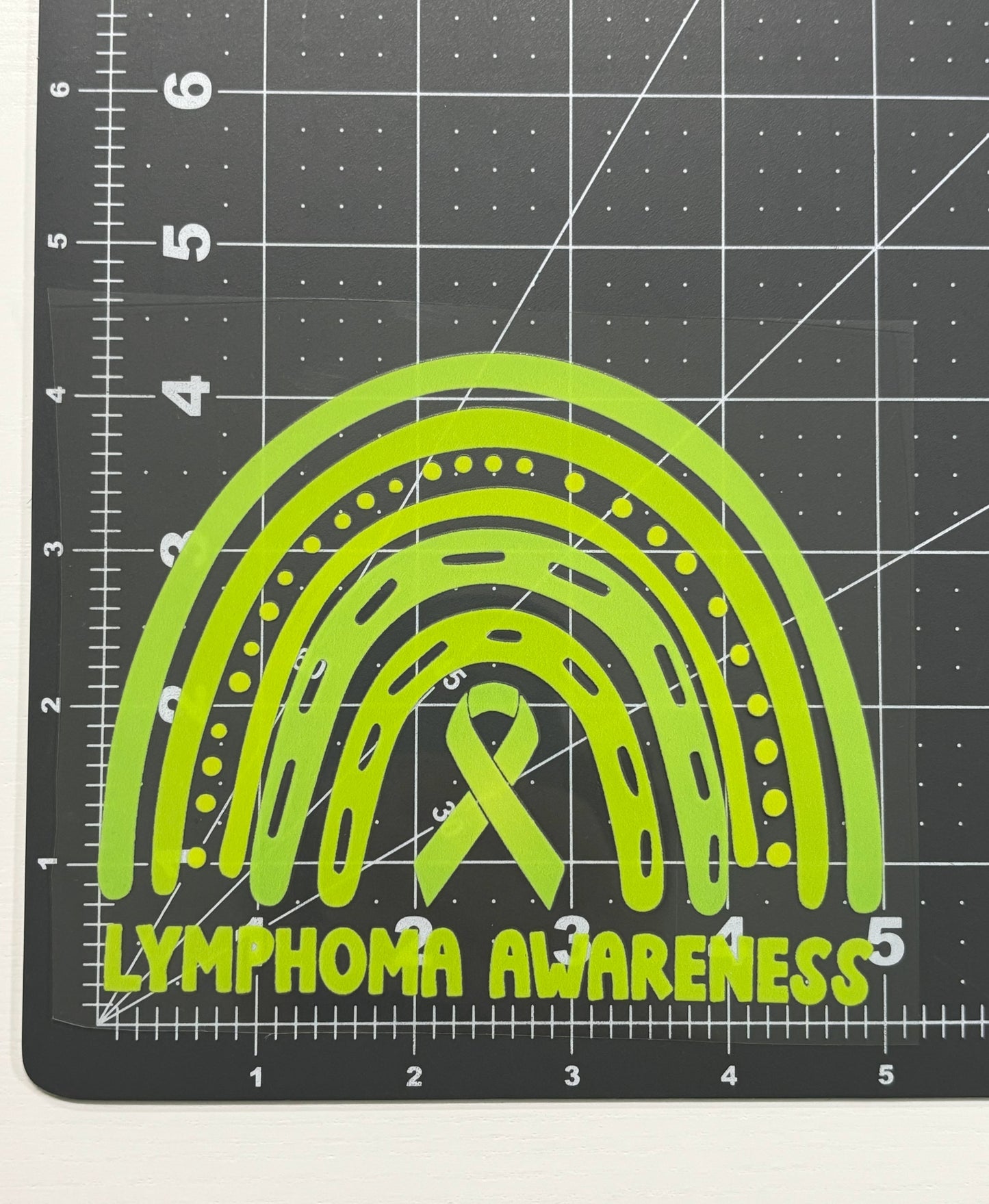 Lymphoma Awareness Rainbow Car Decal