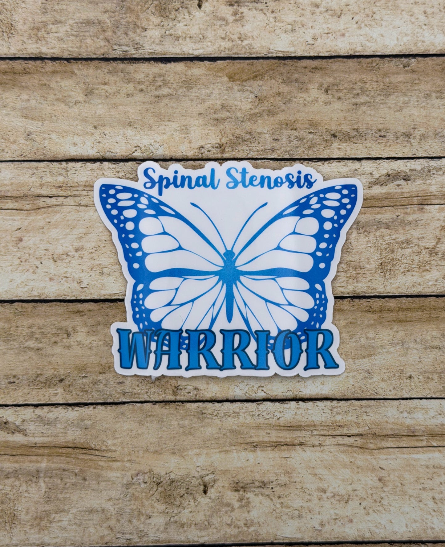 Spinal Stenosis Warrior Butterfly Sticker