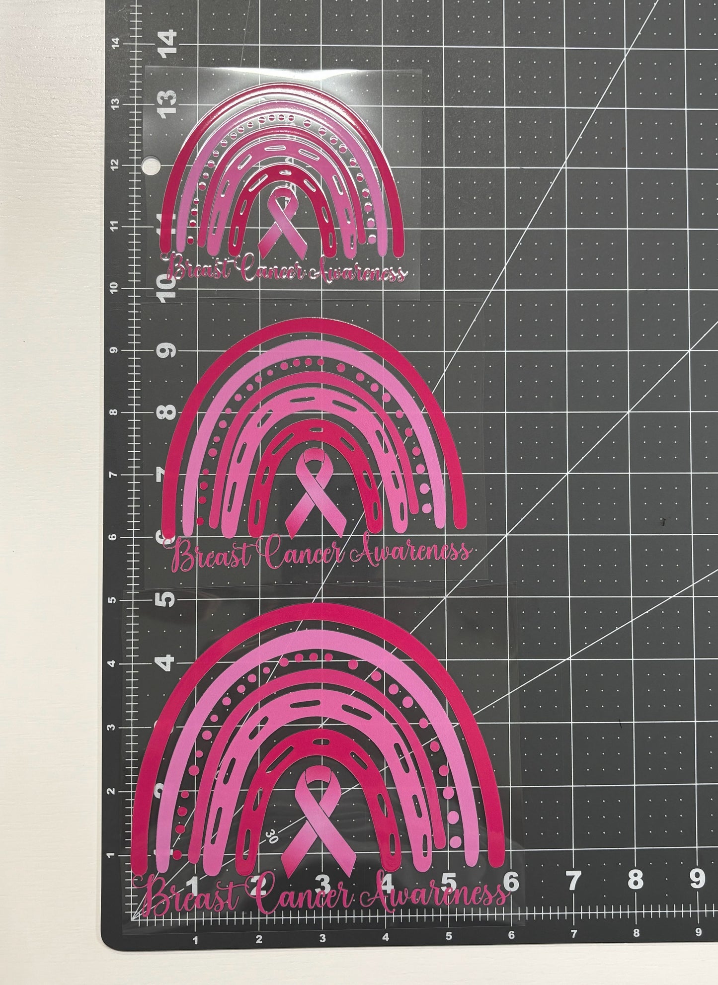 Breast Cancer Awareness Rainbow Car Decal