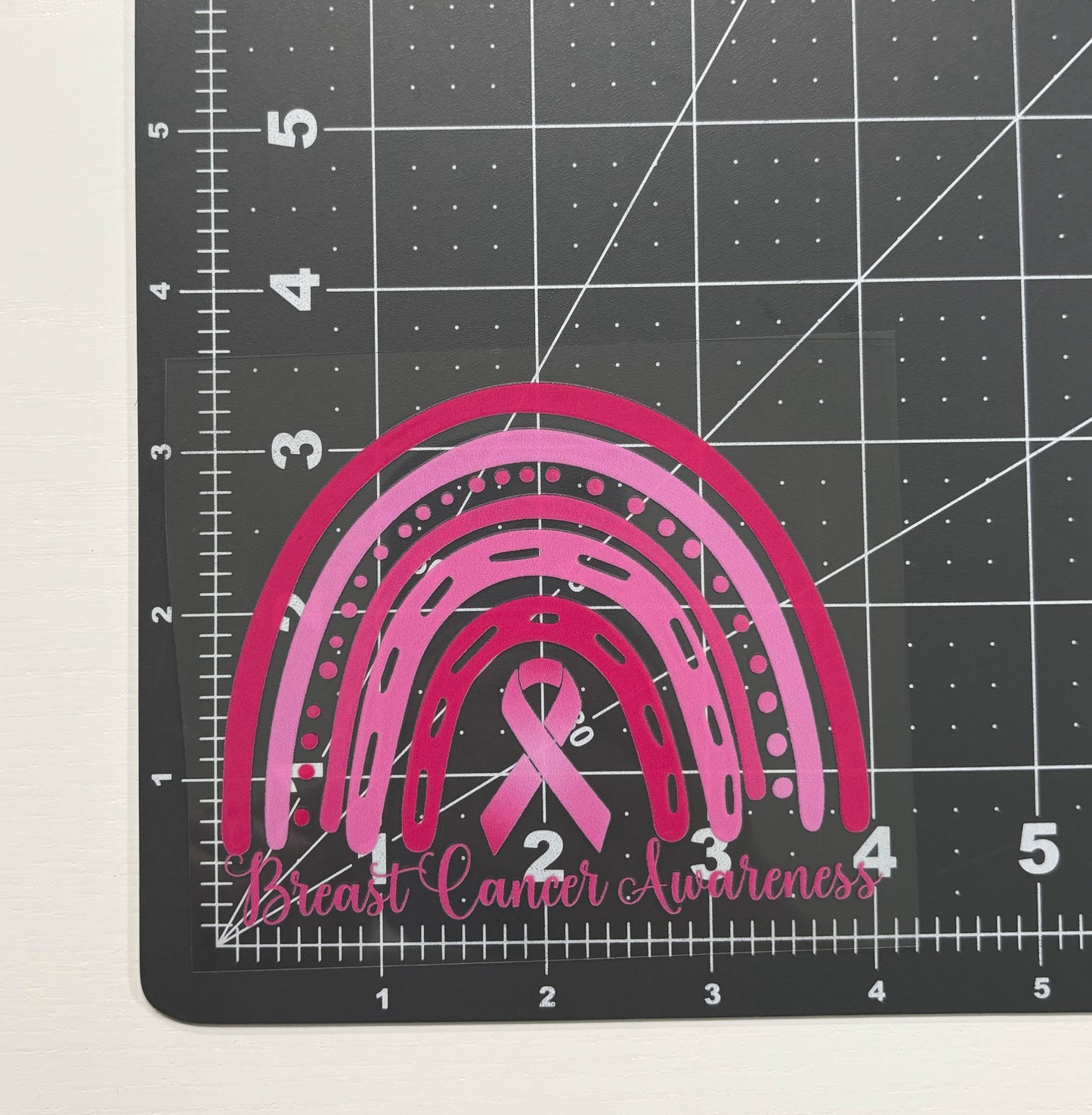 Breast Cancer Awareness Rainbow Car Decal