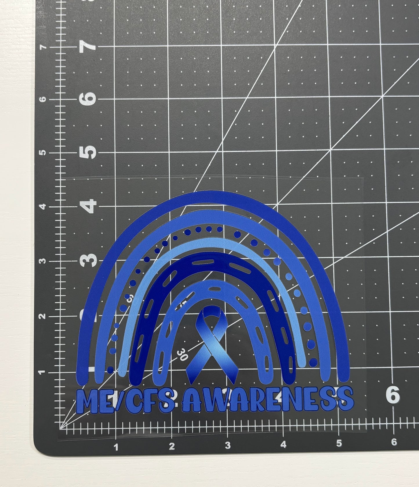 ME/CFS Awareness Rainbow Car Decal