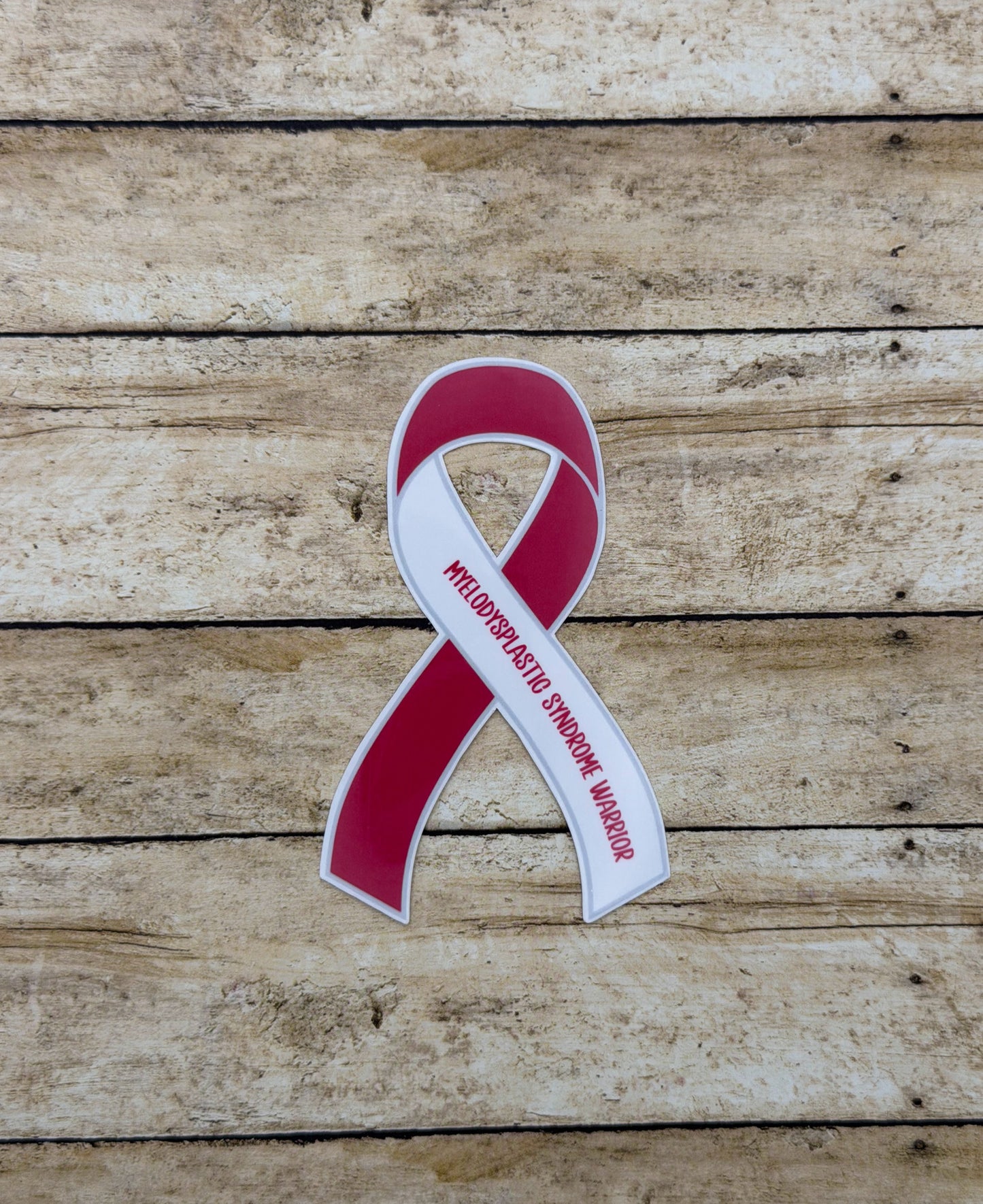 Myelodysplastic Syndrome Warrior Ribbon Sticker or Magnet