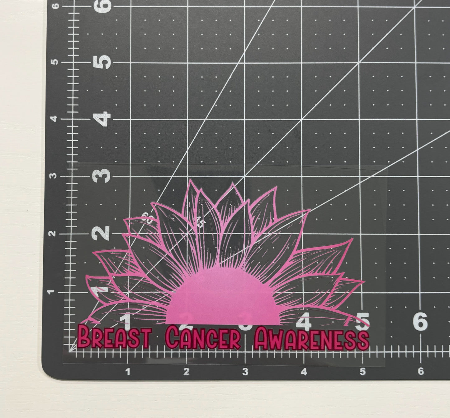 Breast Cancer Awareness Sunflower Car Decal