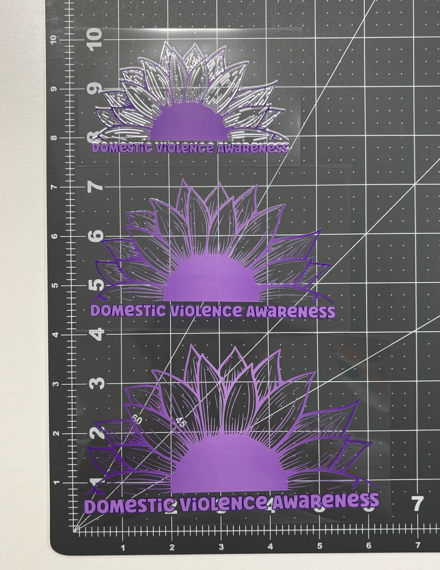 Domestic Violence Awareness Sunflower Car Decal