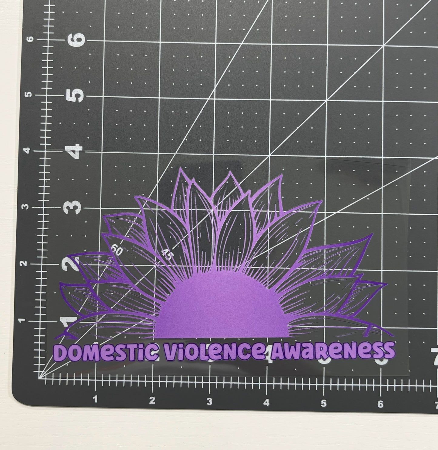 Domestic Violence Awareness Sunflower Car Decal