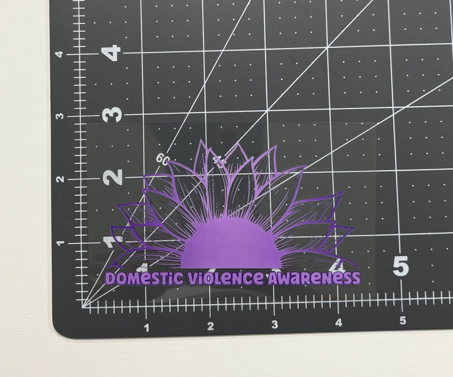 Domestic Violence Awareness Sunflower Car Decal