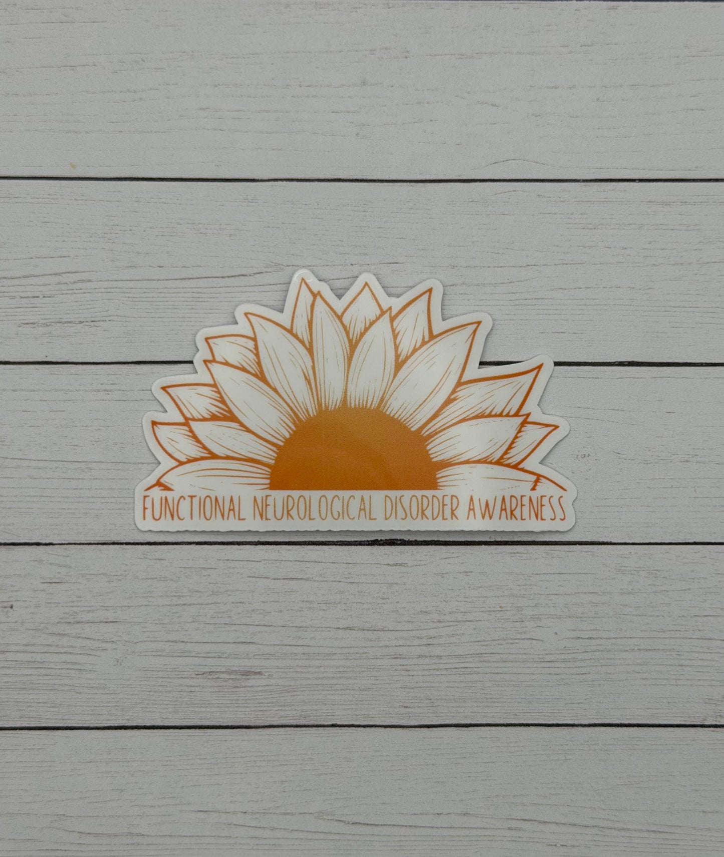 Functional Neurological Disorder Awareness Sunflower Sticker