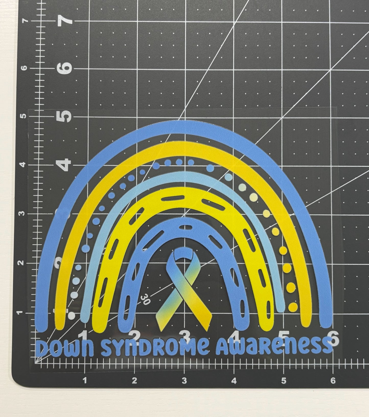 Down Syndrome Awareness Rainbow Car Decal