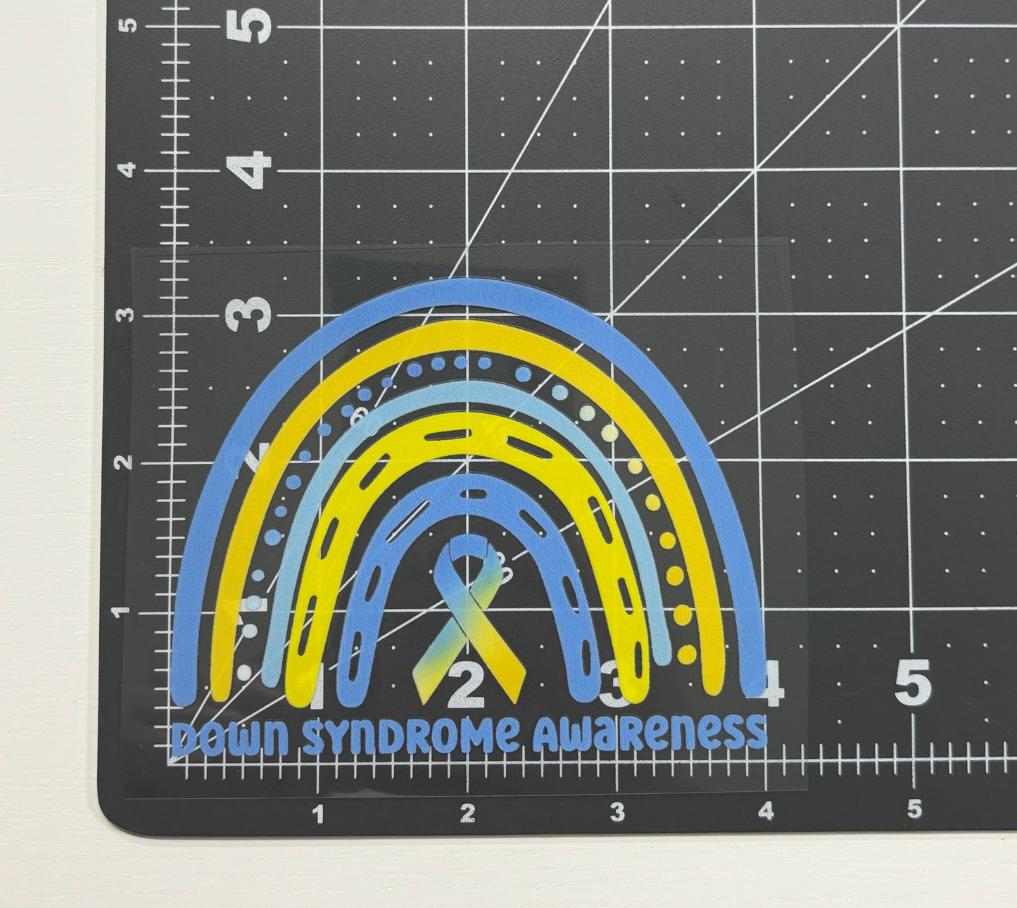 Down Syndrome Awareness Rainbow Car Decal