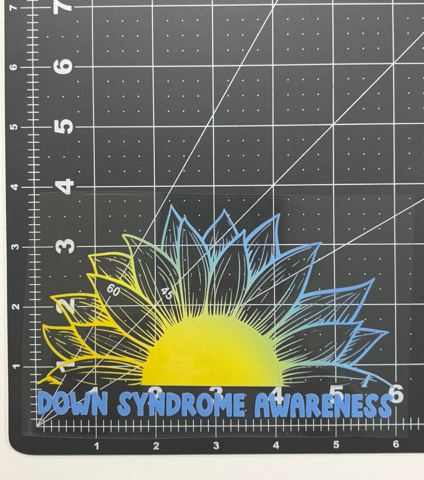 Down Syndrome Awareness Sunflower Car Decal