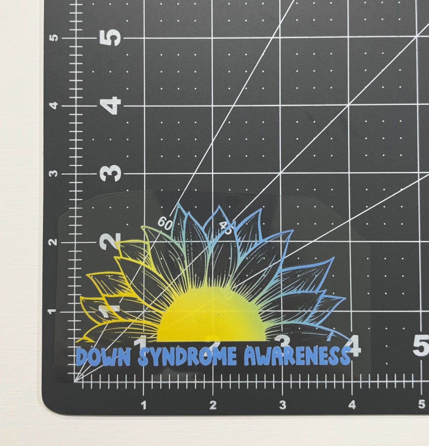 Down Syndrome Awareness Sunflower Car Decal