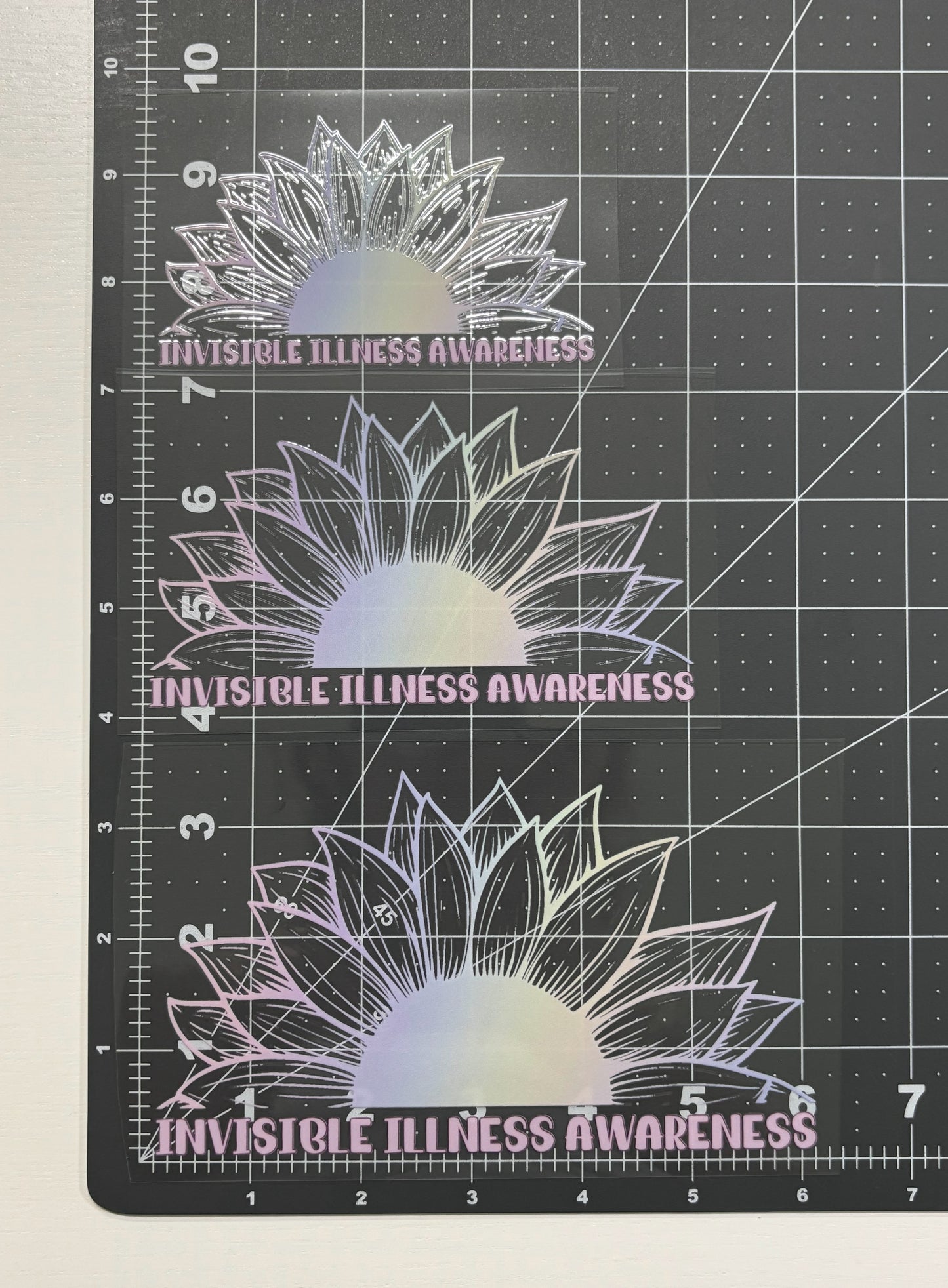 Invisible Illness Awareness Sunflower Car Decal